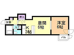 港プロシード16 1LDKの間取図画像