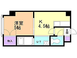 SERAMBLD北大通 1Kの間取図画像