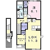 茨城県稲敷郡阿見町よしわら５丁目（賃貸アパート1LDK・2階・50.96㎡） その2