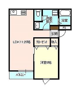 間取り：1LDKの間取り