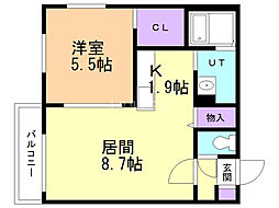 間取図画像 1LDK