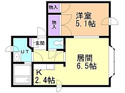 間取図画像 1LDK