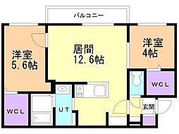 間取図画像 2LDK