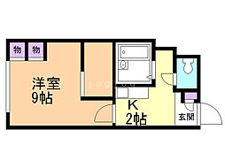 レオパレスセントラル南4条Ａ 304 3階1Kの間取り