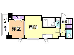 ＰＲＩＭＥ円山 2階1LDKの間取り