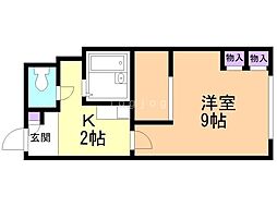 レオパレスセントラル南4条Ａ 107 1階1Kの間取り