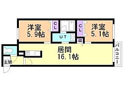間取図画像 2LDK