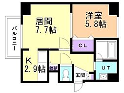 間取図画像 1LDK