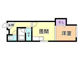 シングルコート大通 1DKの間取図画像