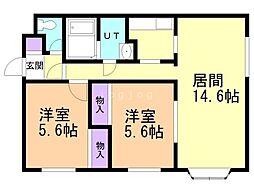 間取図画像 2LDK