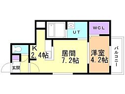 札幌市中央区北十三条西16丁目マンション 1LDKの間取図画像