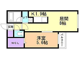 ChateauLife近代美術館前1 1LDKの間取図画像
