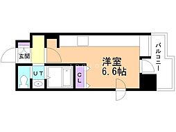 アヴィータ410 ワンルームの間取図画像