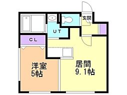 INGRESSO南7条 1LDKの間取図画像