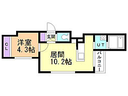 フォレストヒルズNE44 1LDKの間取図画像