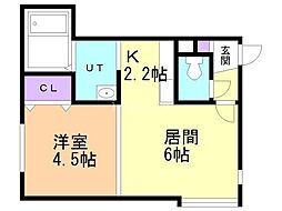 アーバン・ハウス1 1LDKの間取図画像