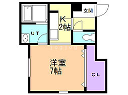 LaVieEnRose 1Kの間取図画像