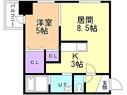 モルティーニ表参道 1LDKの間取図画像