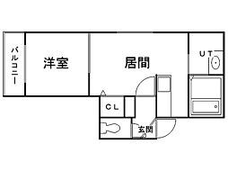 ル・エスト5 1DKの間取図画像