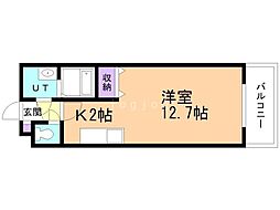 ワイズ南円山 1Kの間取図画像