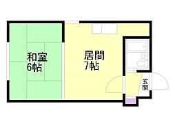 第参エビスビル 1DKの間取図画像