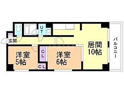 パールイレブン 2LDKの間取図画像
