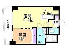 グランカーサ永山公園通west 1LDKの間取図画像