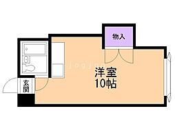 グレイシャス幌彩 ワンルームの間取図画像