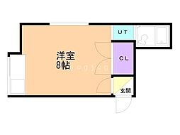 グランドールマリア ワンルームの間取図画像