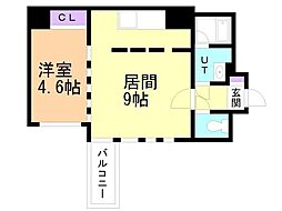 CITYSPIRE南三条2 1LDKの間取図画像
