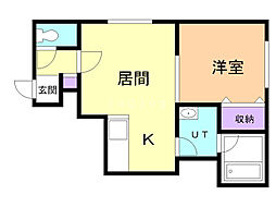 セントニア919A 1LDKの間取図画像