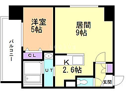 e′clair 1LDKの間取図画像