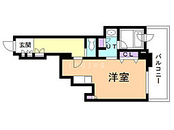 PRIMEURBAN札幌リバーフロント ワンルームの間取図画像