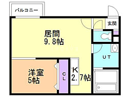 ANGEROSE 1LDKの間取図画像