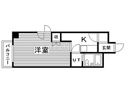 パークアベニュー 1Kの間取図画像