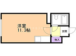 ヴィラ・フレール ワンルームの間取図画像