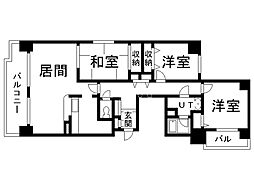 パシフィック近代美術館前 3LDKの間取図画像