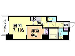 プライムアーバン札幌医大前 1LDKの間取図画像