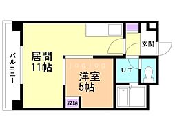第88松井ビル 1LDKの間取図画像