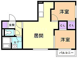 レジェーロ 2LDKの間取図画像