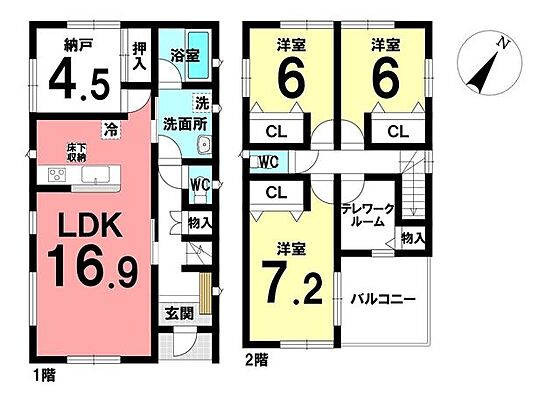 間取り 中古戸建 岡崎市岡町字西神馬崎南側