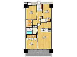 イニシアブラン住之江公園 3LDKの間取図画像