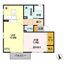 グランメール桜町　Ｄ 102 ｜ 埼玉県行田市桜町３丁目（賃貸アパート1LDK・1階・39.21㎡） その2