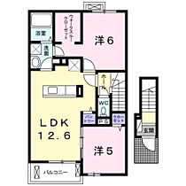 クロレ　キャメリア　Ｂ 202 ｜ 埼玉県行田市谷郷２丁目13番6号（賃貸アパート2LDK・2階・58.55㎡） その2