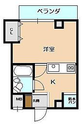 プリマベーラ 1Kの間取図画像