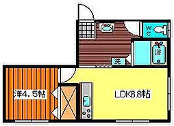 エール 1LDKの間取図画像