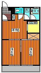 メゾンドカセット 3Kの間取図画像