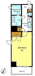 BAUHINIAAKASAKA 1Kの間取図画像