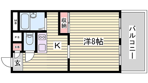 レオパレスサクセス 204｜兵庫県姫路市辻井6丁目(賃貸アパート1K・2階・23.18㎡)の写真 その2