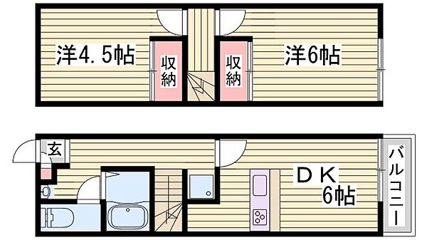 レオパレスＭＡＳＡＧＯ 205｜兵庫県姫路市大津区真砂町(賃貸アパート2DK・2階・49.68㎡)の写真 その2